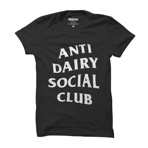 ANTI DAIRY SOCIAL CLUB BLACK T-SHIRT