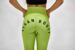 VEGANBOOTY LIME GREEN HIGH WASITED LEGGINGS
