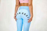 VEGANBOOTY POWDER BLUE HIGH WAISTED LEGGINGS