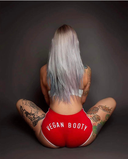 VEGAN BOOTY ~ RED SHORTS