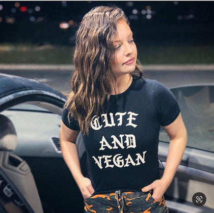 Cute And Vegan Short Tee